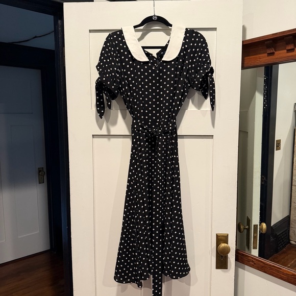 Collectif Dresses & Skirts - Collectif Black and White Polka Dot Midi Dress from Unique Vintage, XL